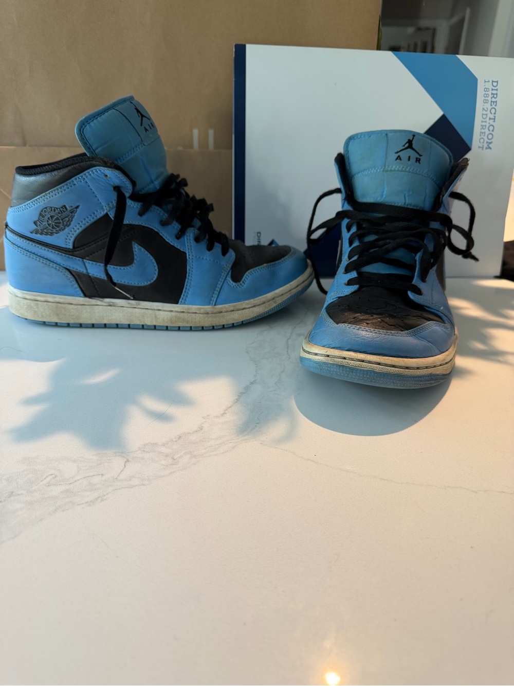 Nike Kids High-Top Sneakers - Light Blue & Black
